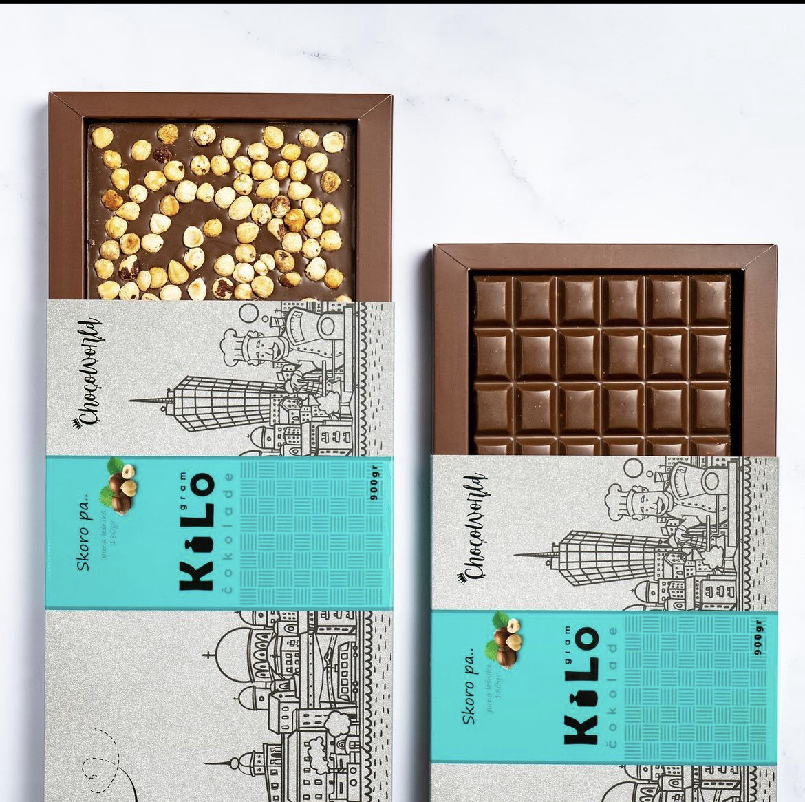 Mlečna čokolada sa lešnicima 900g