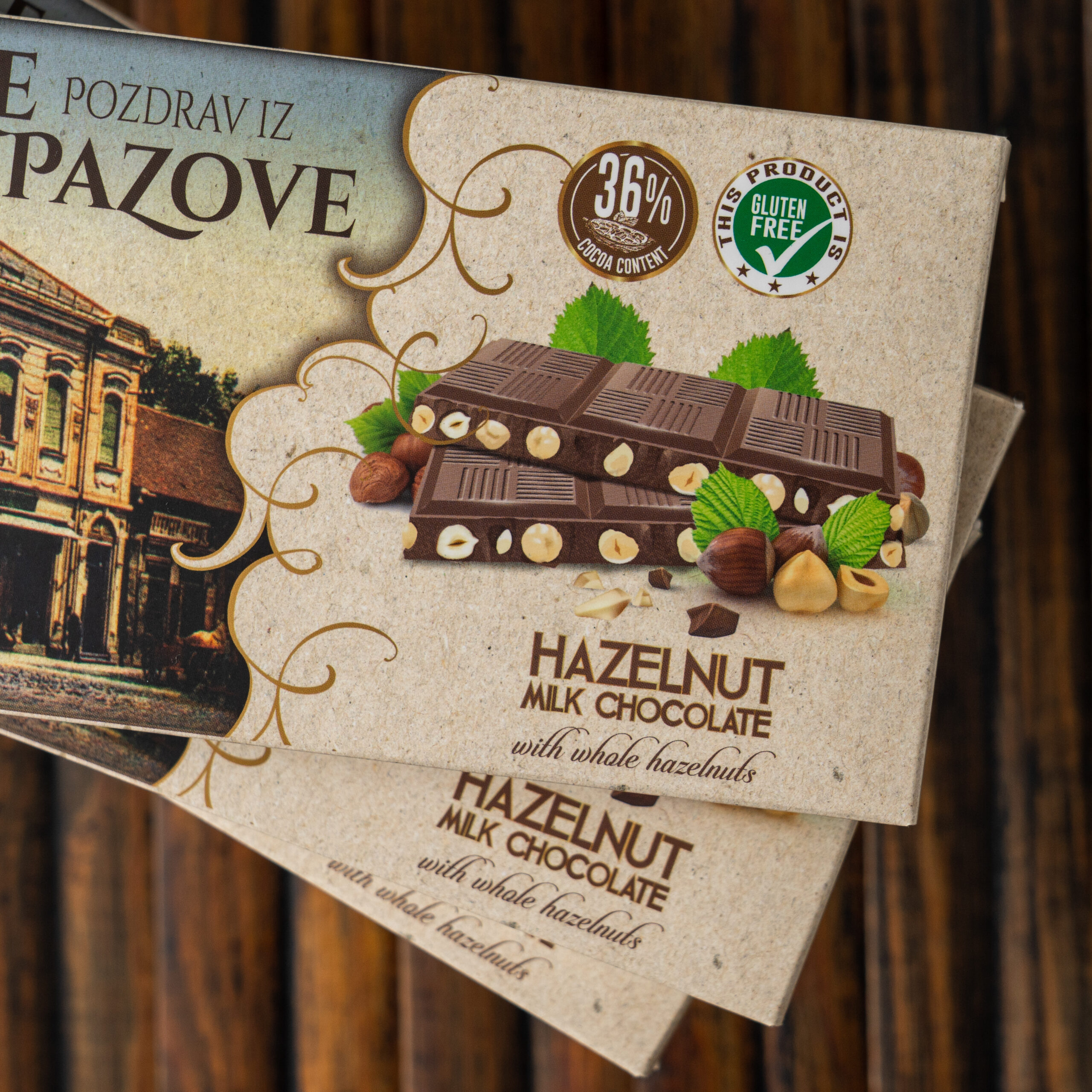 Pozdrav iz Pazove, mlečna čokolada sa lešnikom 250 g - Image 2