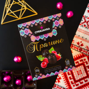 Praline od crne čokolade sa malinom